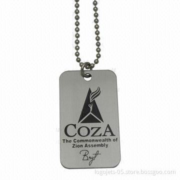 Dog Tag, Measures 50 x 29mm, with Photo Etched Soft Enamel Filled